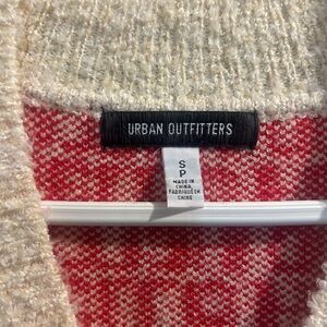 Urban Outfitters Red and Cream Knit Top